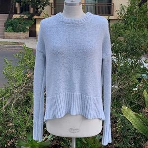 VIKTORIA + WOODS Sweater Crew Neck Criss Cross Back Hi Front Low Back Size Med